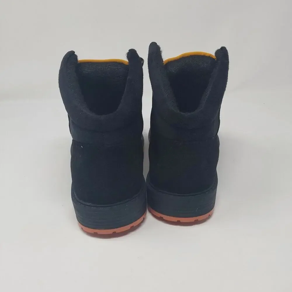 Mens Yellow Black Hiking Boots Lace Up Outdoor Work Boots Size 8.5 US/ 42 EU